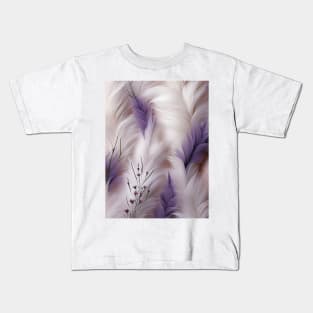 Soft Whispers: The Feathered Touch Kids T-Shirt